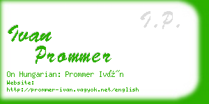 ivan prommer business card